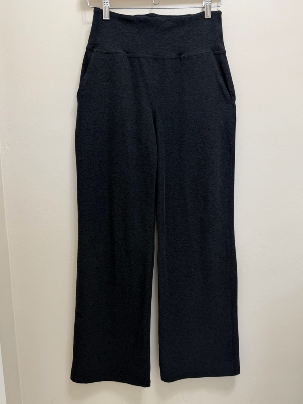 Beyond Yoga Spacedye Wide Leg Pant High Rise Pockets Black Size S - Picture 3 of 9